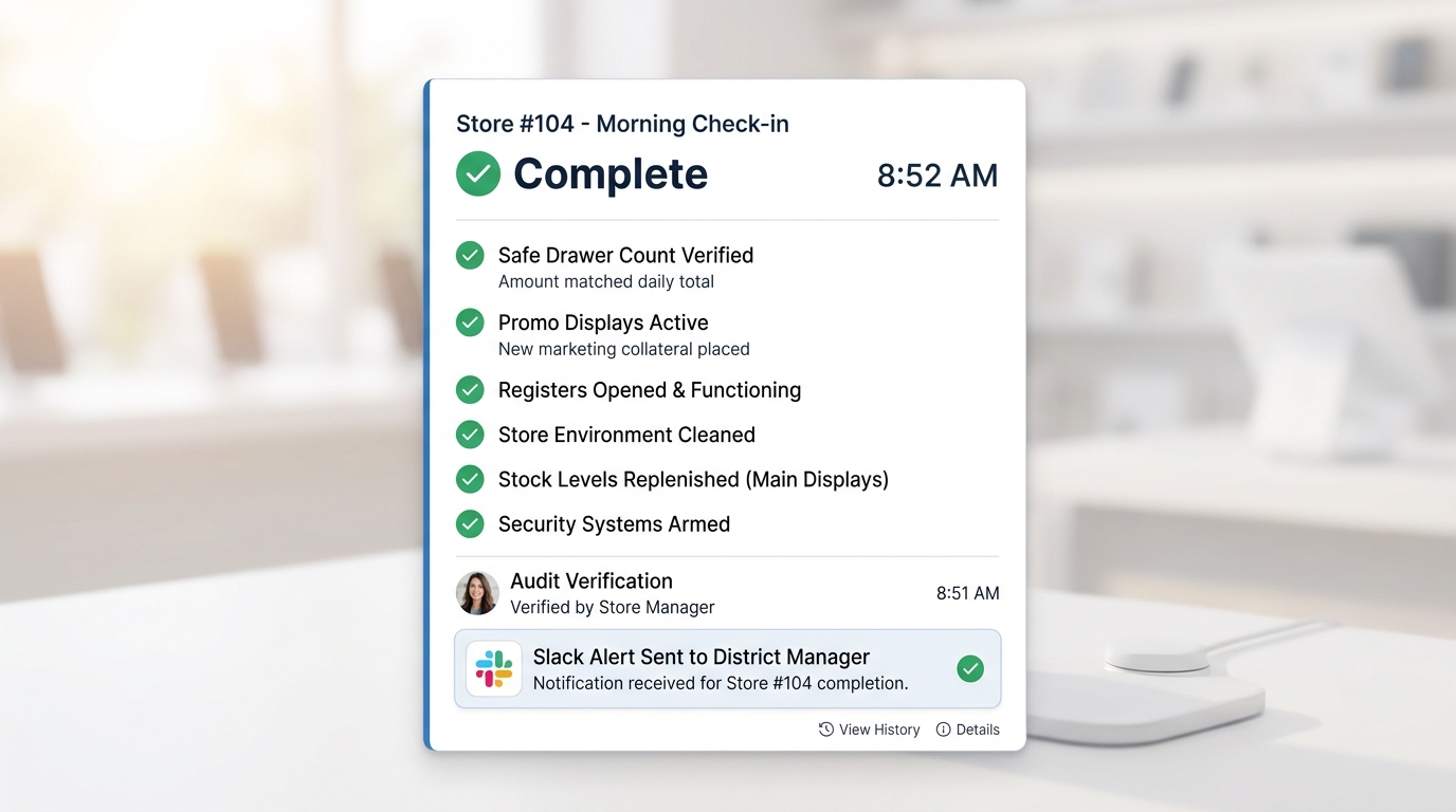 Store operations checklist